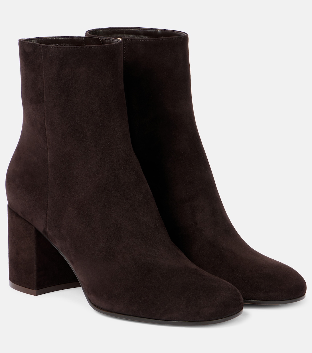 Joelle 70 замшевые ботильоны Gianvito Rossi, Moka