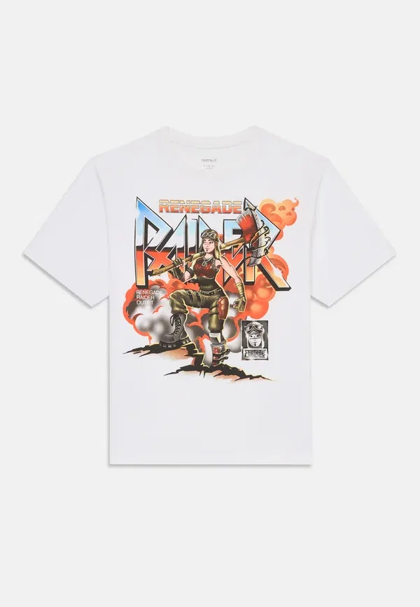 Футболка Nkmjavali fortnite print t-shirt Name It, ярко-белый — фото 3
