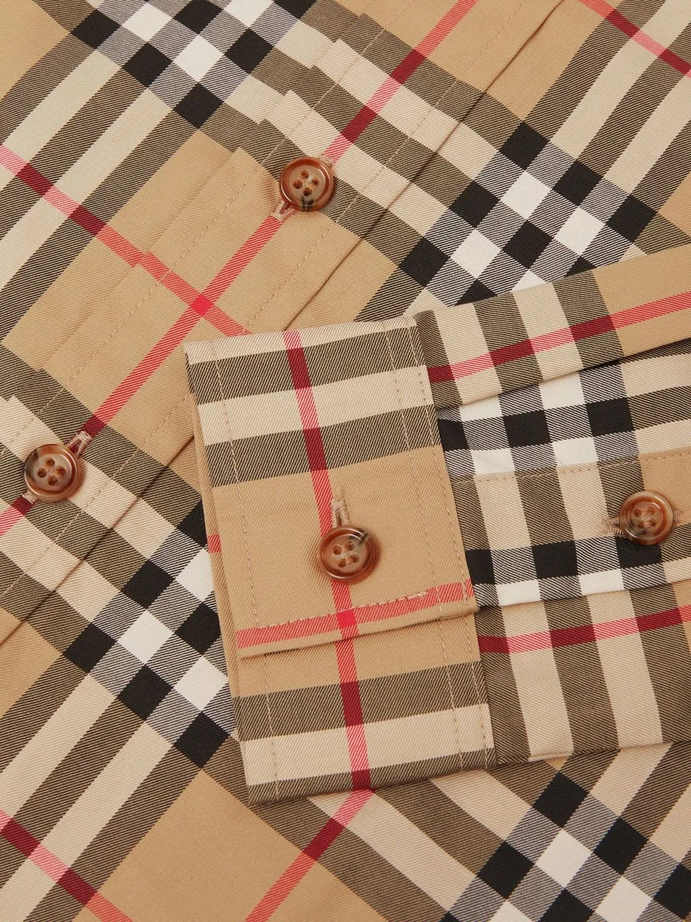 Рубашка в клетку Vintage Check с длинными рукавами BURBERRY KIDS, нейтральный — фото 3