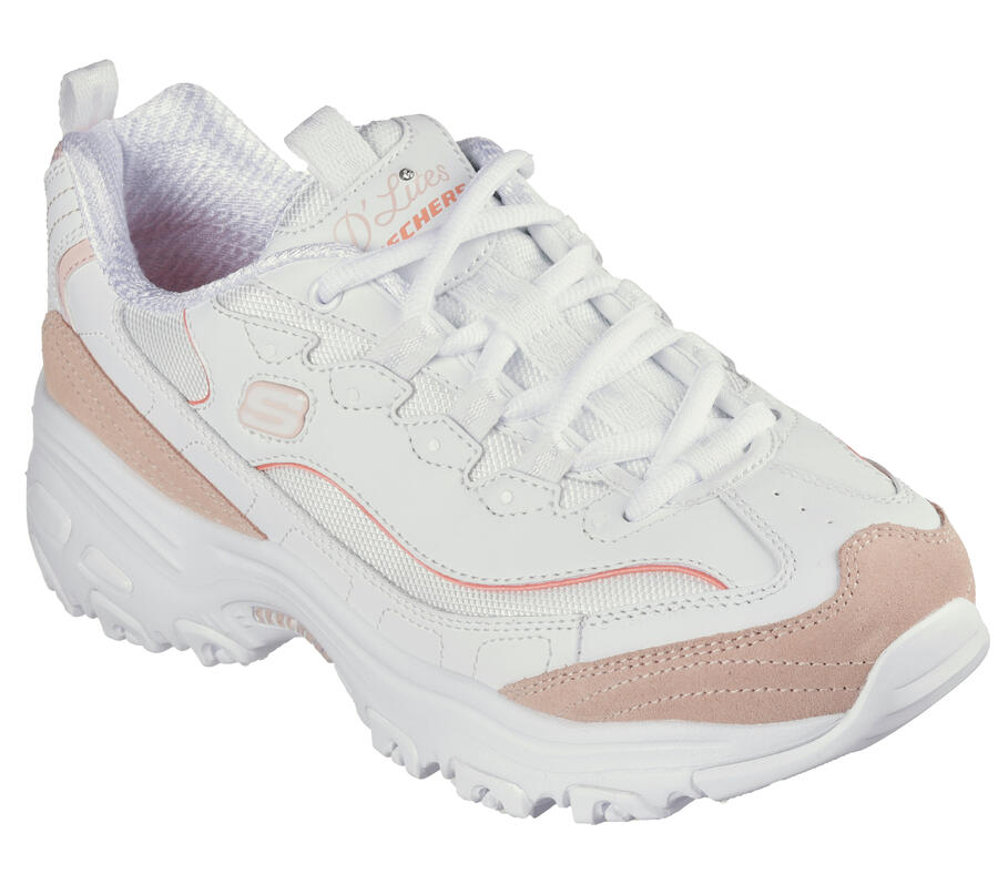 SKECHERS Женские кроссовки D'LITES NEW HEAT белые/оранжевые
