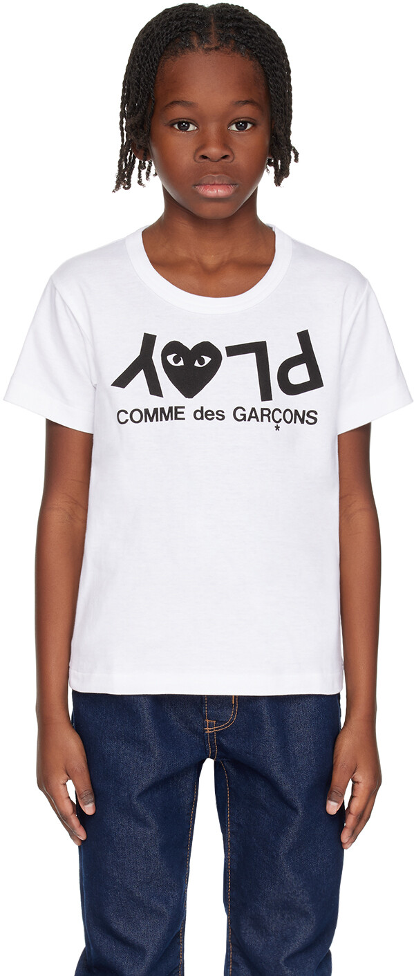 

Детская футболка с принтом Comme Des Garcons, цвет White