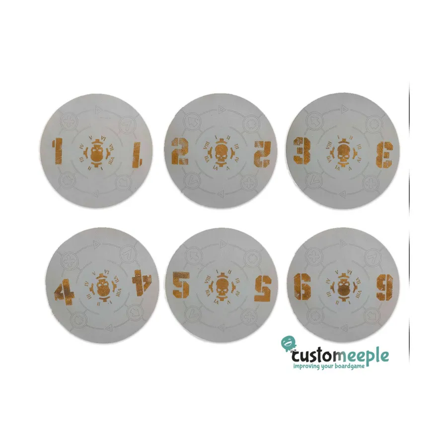 

Маркеры объективов из веганской кожи 40 тыс., Game Accessories - Warhammer 40K (Customeeple)