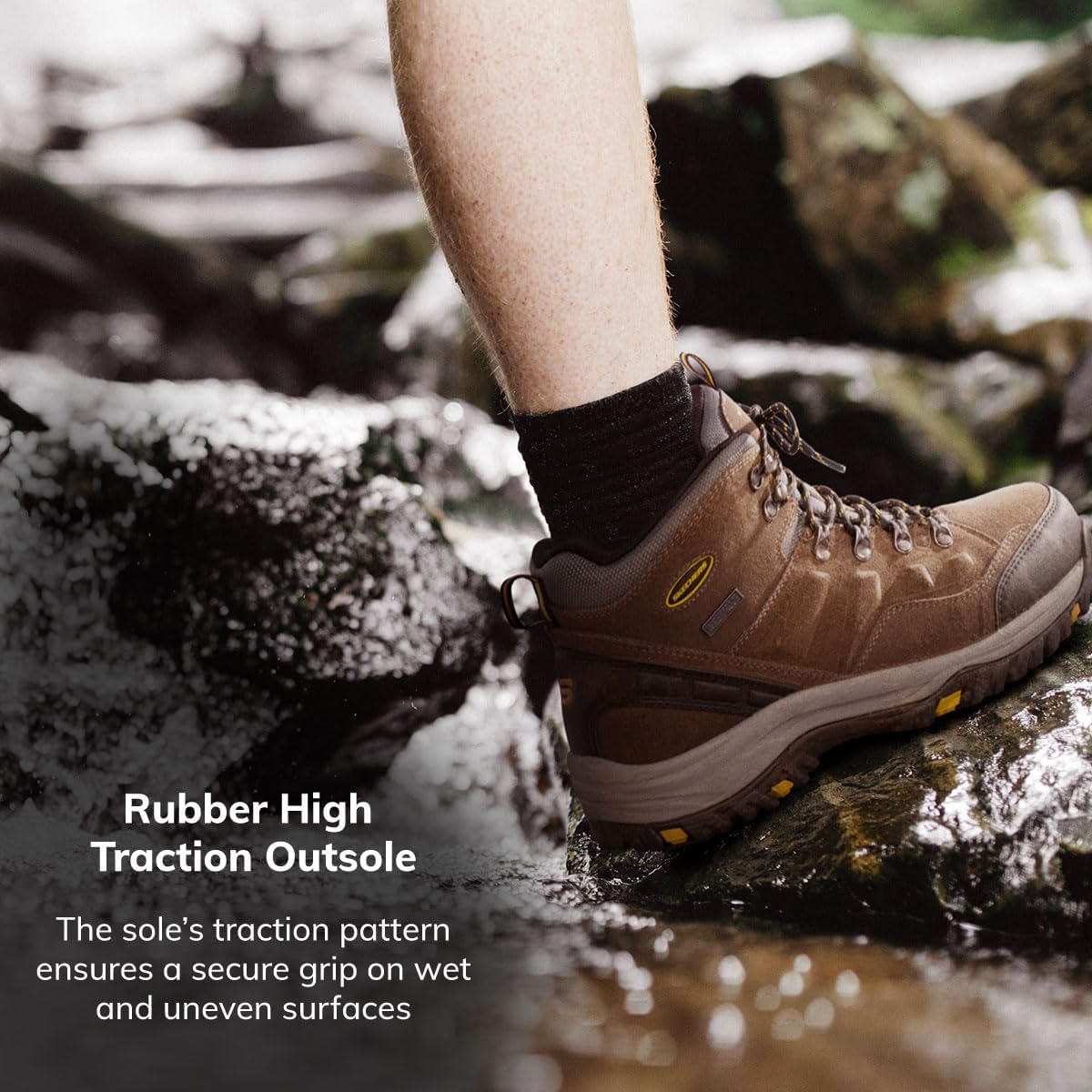 Мужские походные ботинки Skechers Relment-Pelmo, хаки — фото 3