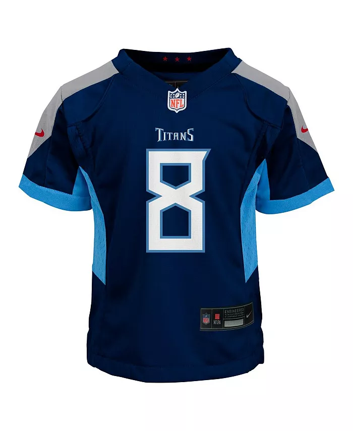 Детская игровая футболка Will Levis в синем цвете Tennessee Titans Nike — фото 3