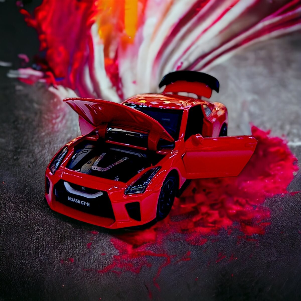 

Легендарная Открытая Металлическая Модель Nissan Gtr Масштабом 1:32. Дверь Капот Фонарь Багажника Emaj