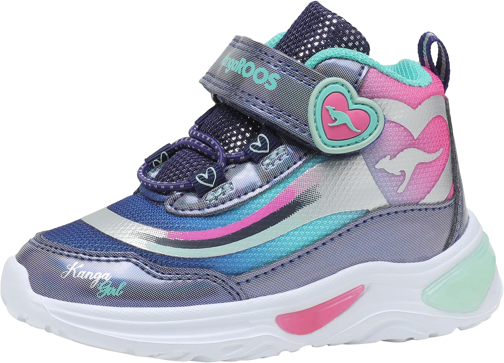

Кроссовки KangaROOS "K-SLG Willow Mid EV" с функцией мигания, цвет Navy/Ocean