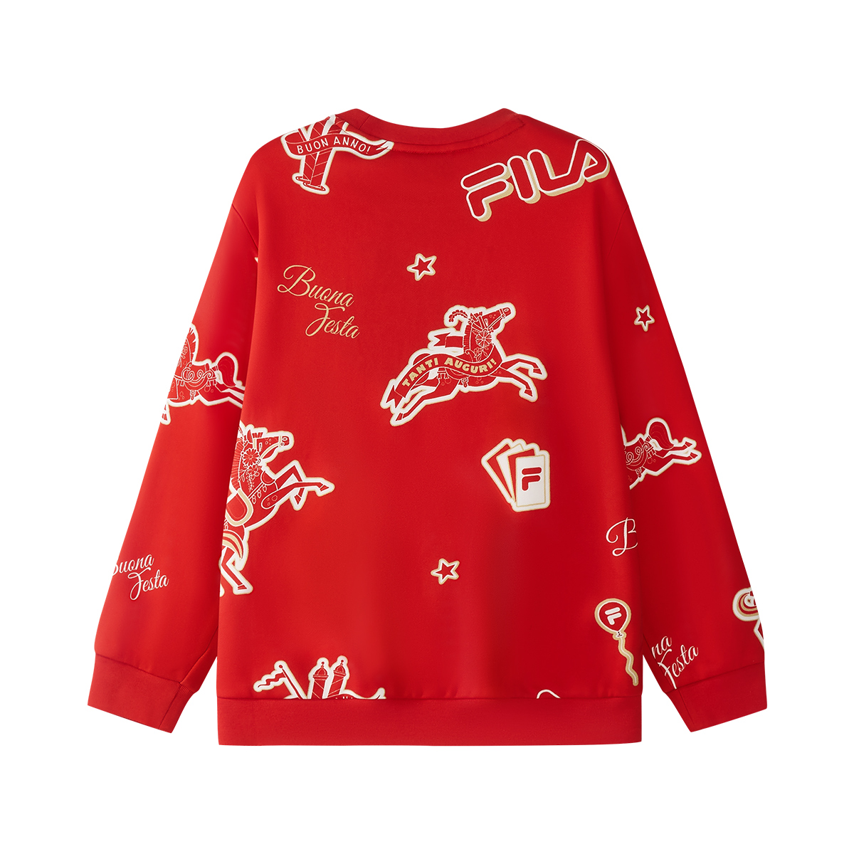Толстовки с круглым вырезом, средней толщины Fila Kids, all over print — фото 3