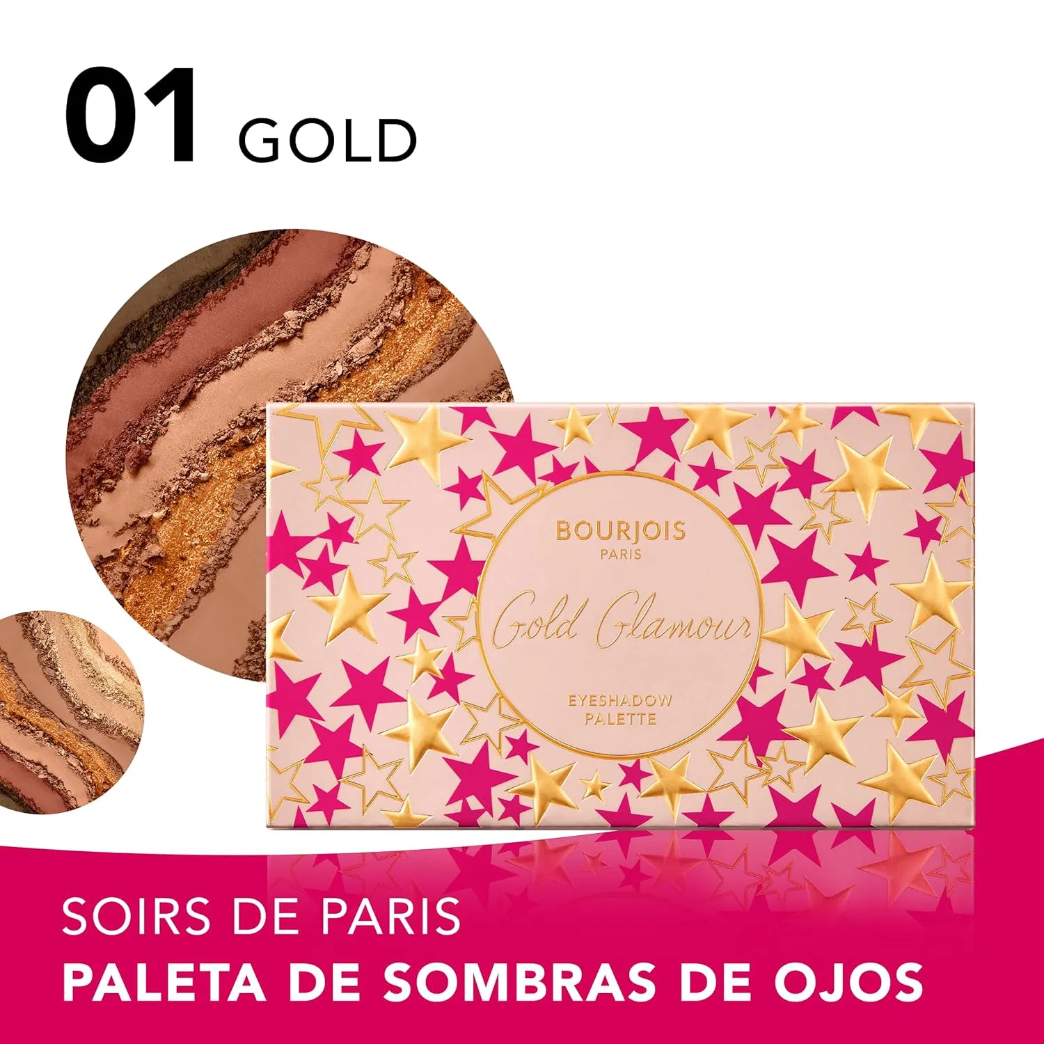 Палетка теней для век BOURJOIS Oap Paris Paris Gold Glamour 01 Bourjois — фото 3