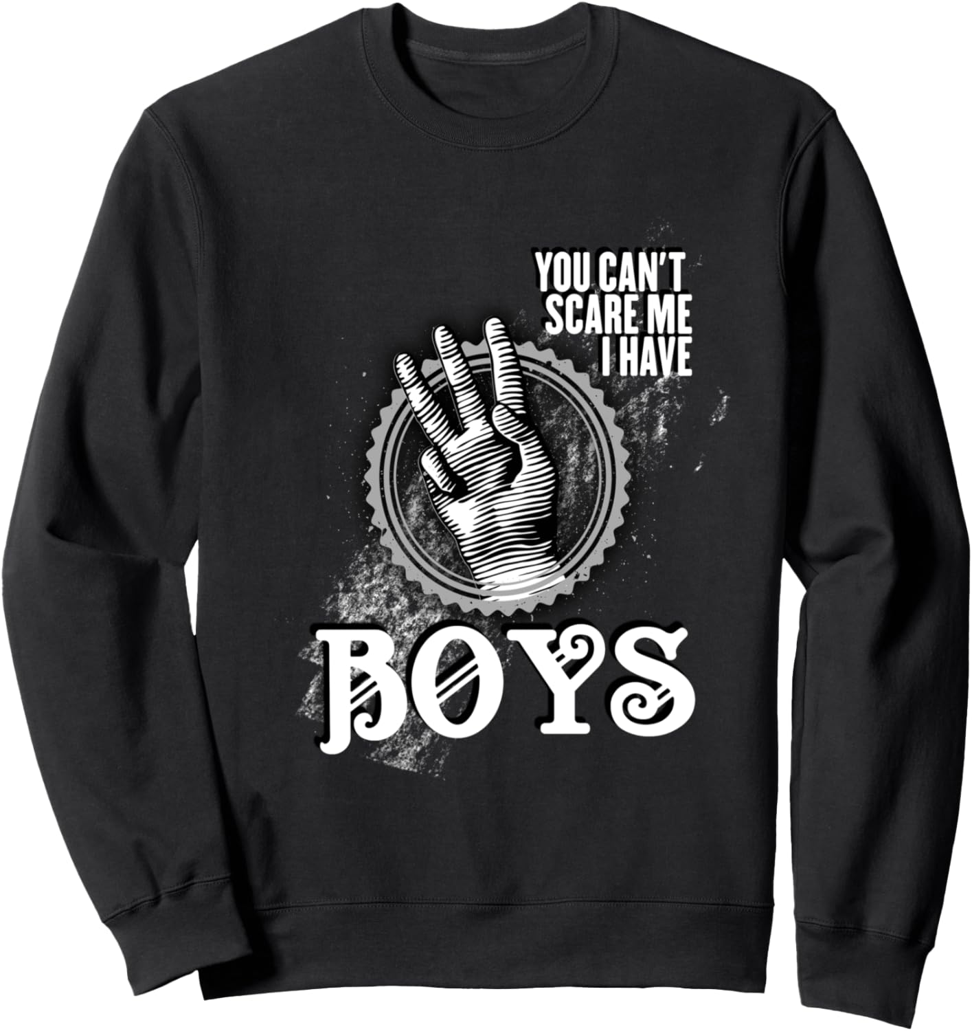 

Забавная толстовка с надписью «У меня трое мальчиков» для родителей, пап и мам, черная (black 19-3911tcx), размер S Uab Kidkis