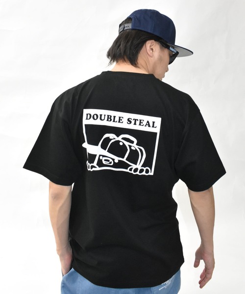 

Футболка Peeping DOUBZ, принт DOUBLE STEAL, черная