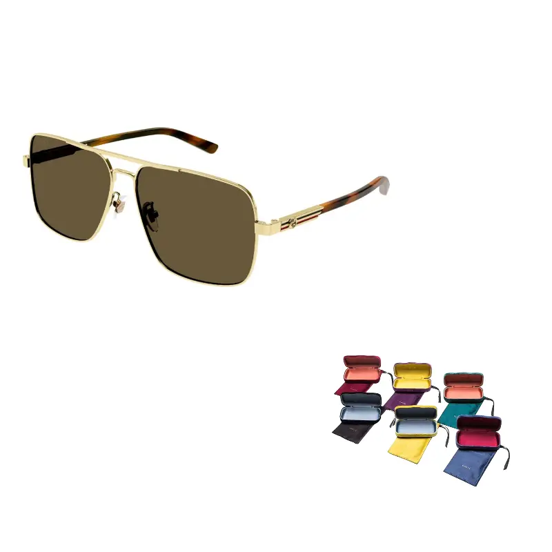 

GUCCI Авиаторские солнцезащитные очки Aviator Frame, Brown