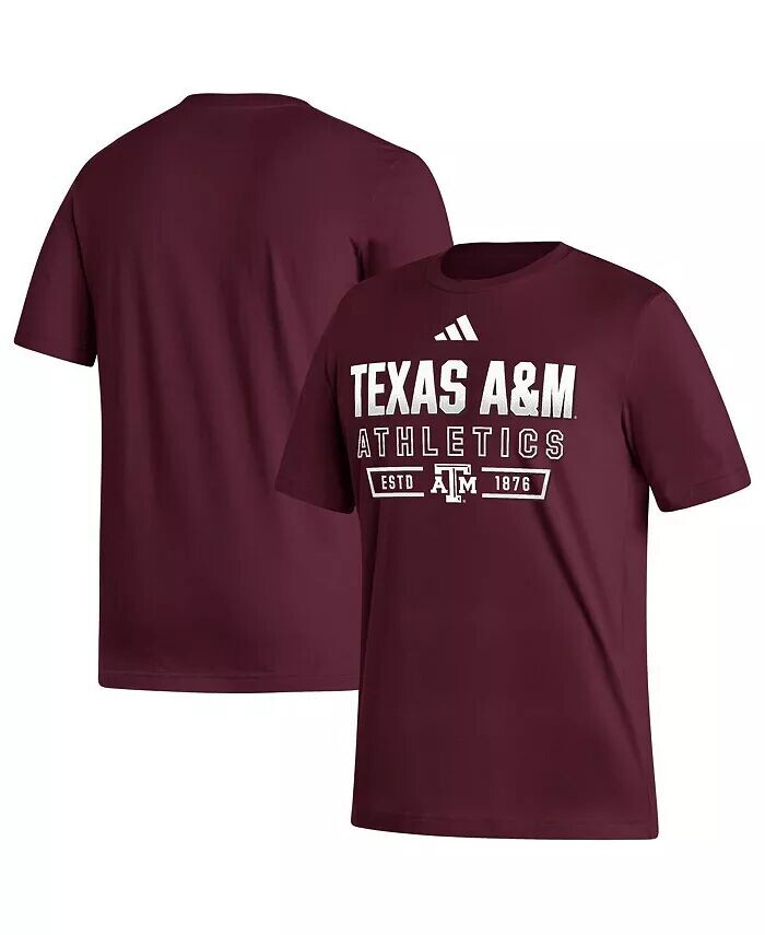 

Мужская темно-бордовая футболка Texas A&M Aggies Head of Class Fresh Adidas