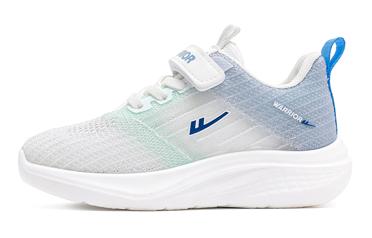 

Дышащие, нескользящие, низкие детские кроссовки Warrior для бега, White/Dusty Blue