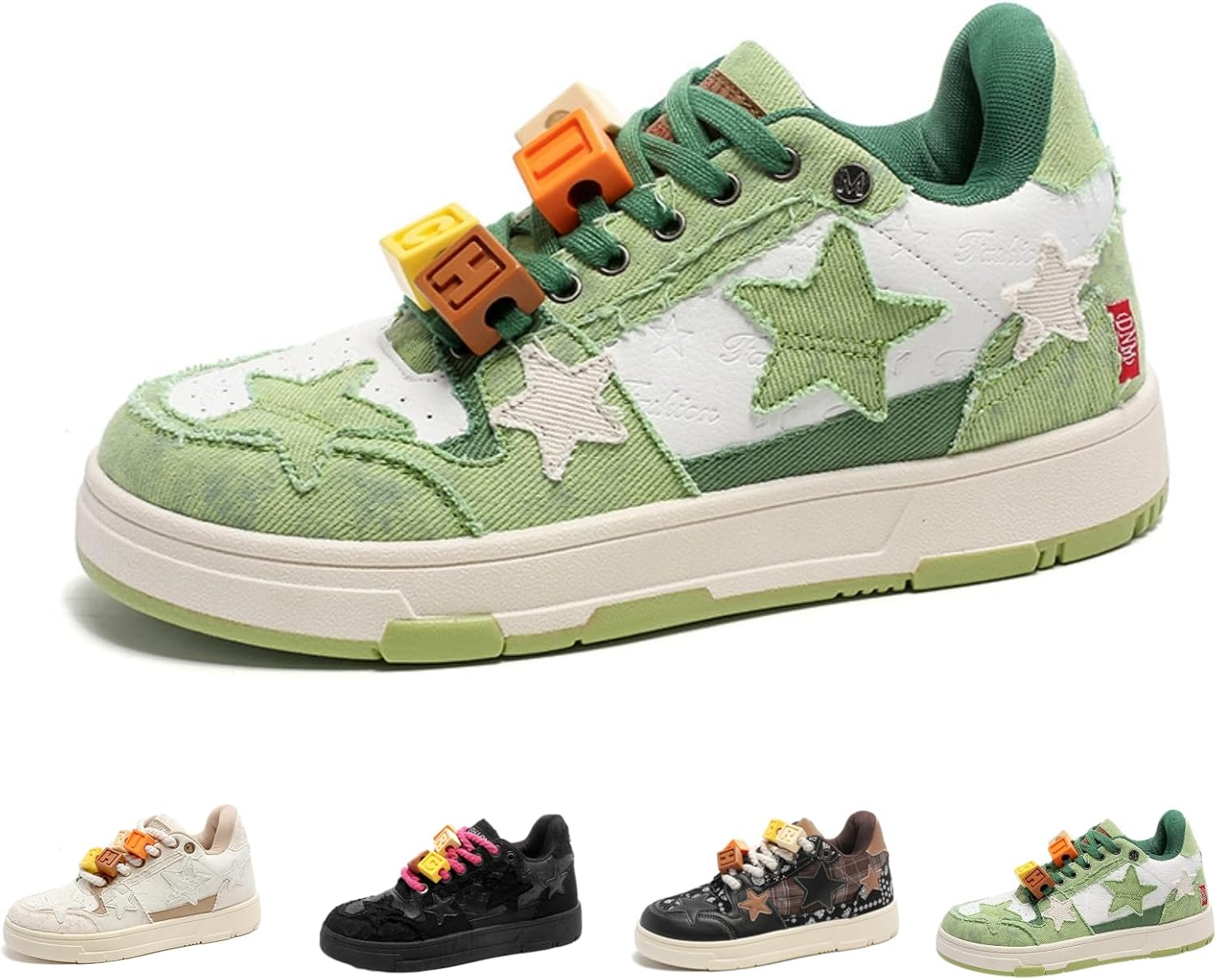 

Мужские кроссовки Cool Star Bricks модные массивные унисекс стильные повседневные эстетичные для скейтборда, прогулок и танцев Acaritouch, зеленый