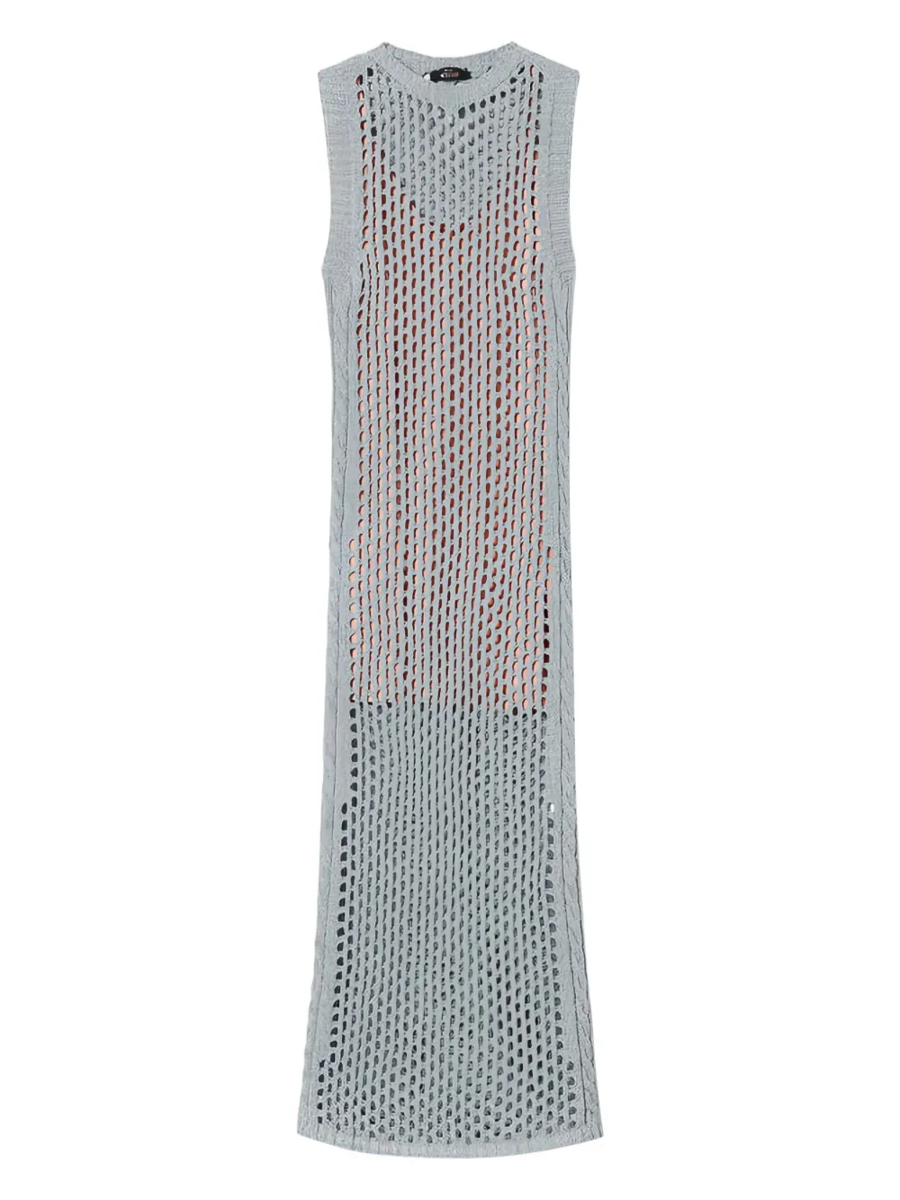 

Сетчатое платье миди Long Lurex Twinset, серый