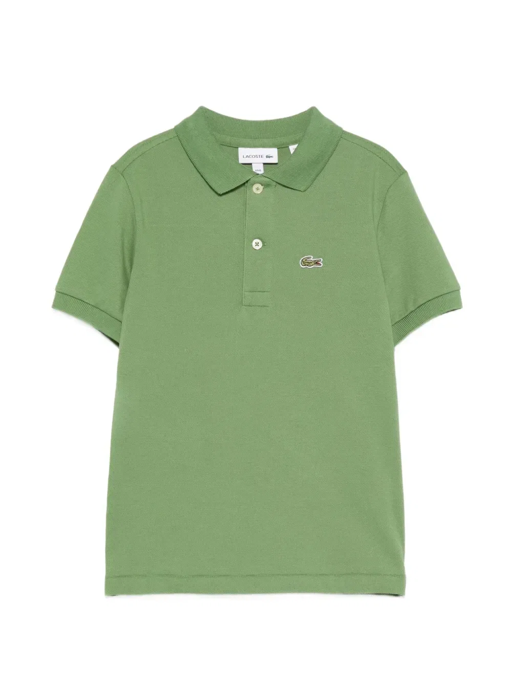 Рубашка поло из ткани пике Lacoste Kids, зеленый