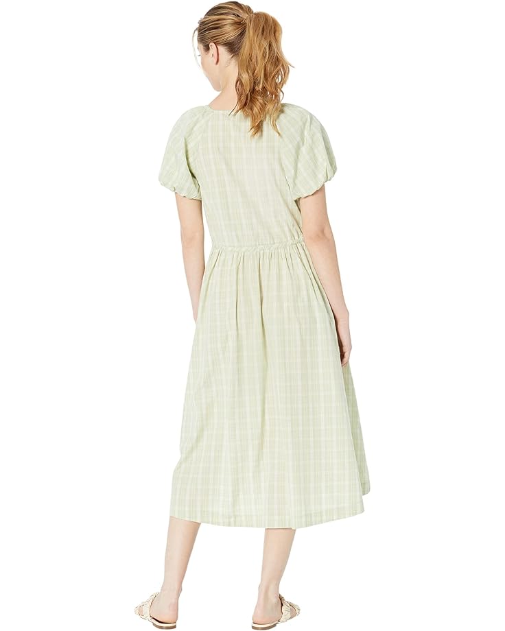 

Платье Madewell Plaid Tie-Waist Midi Dress, цвет Faded Seagrass