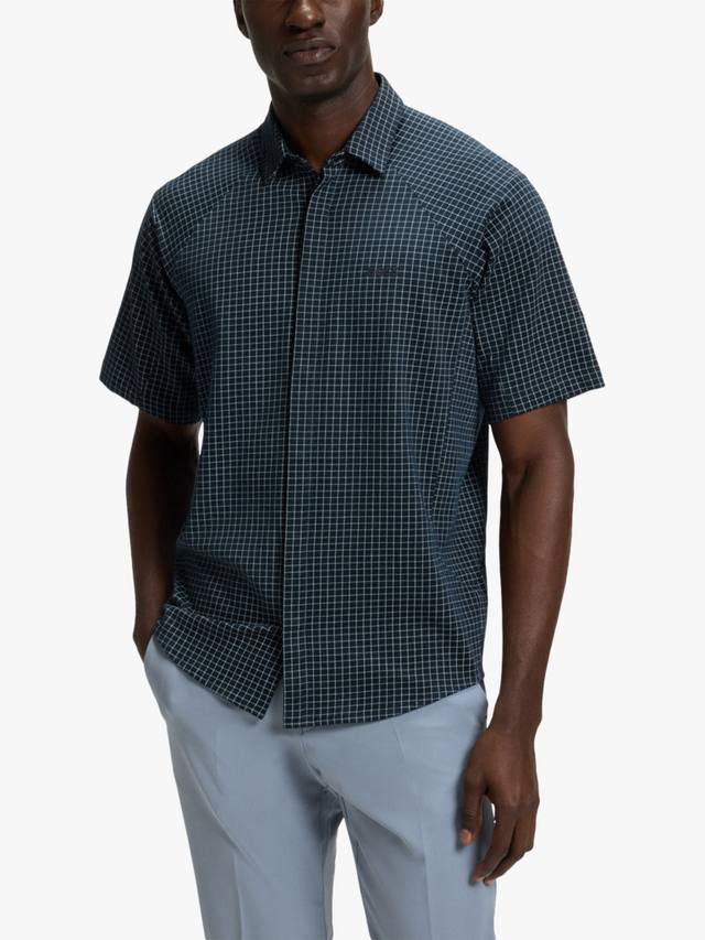 

BOSS рубашка в клетку Regular Fit из хлопка с 4-сторонним растяжением HUGO BOSS, Blue/Multi