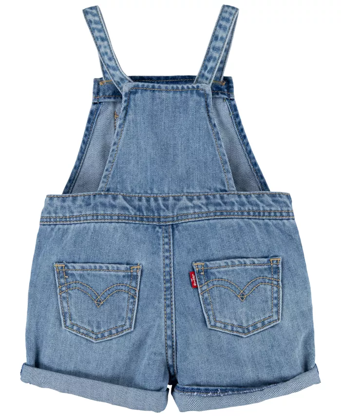 Детские комбинезоны с завязками Baby Girl's Knot Strap Shortalls Levi's, синий — фото 2