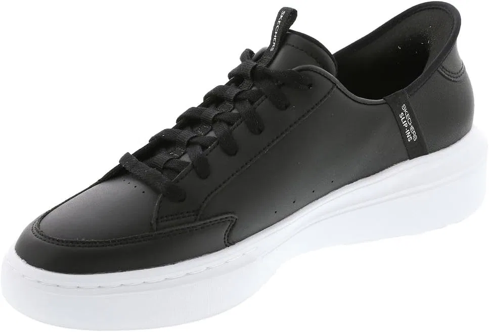 Женские кроссовки Skechers Cordova Classic New Reign, Black Duraleather White Trim — фото 4
