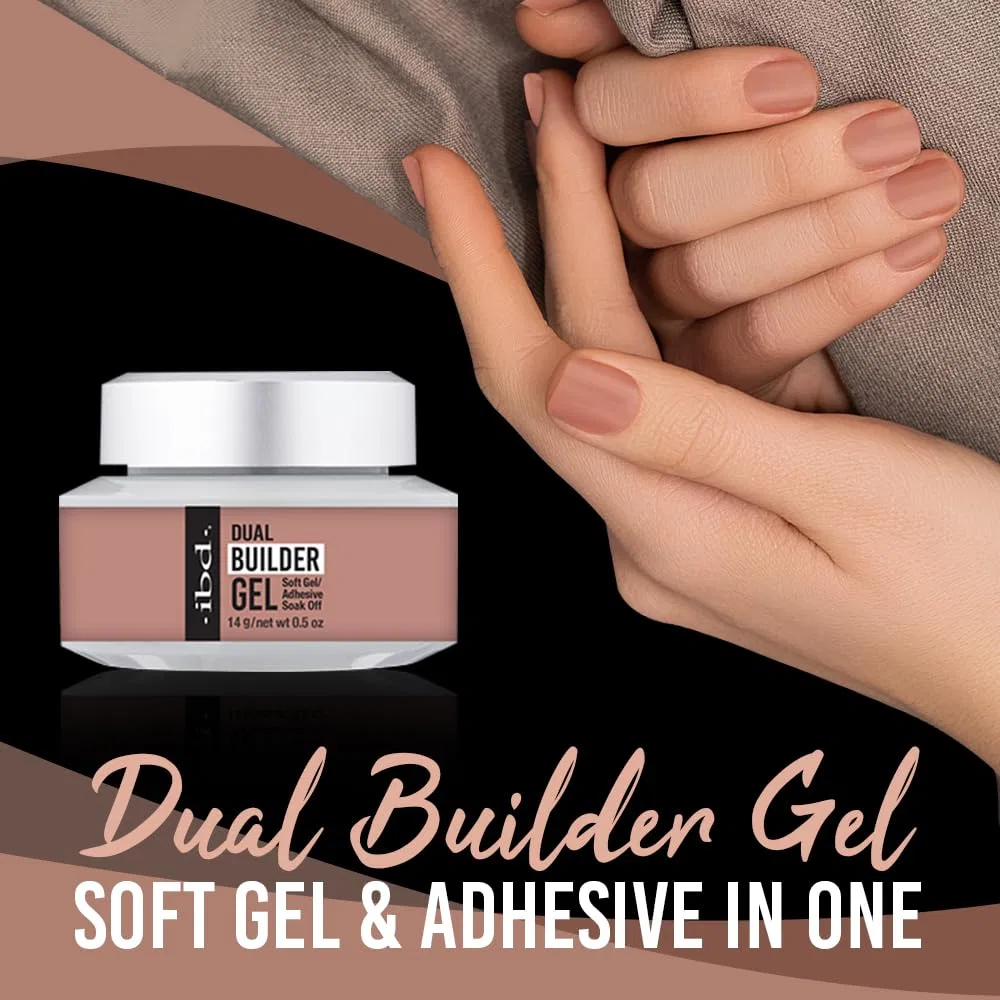 Двойной гель-строитель IBD Dual Builder Gel 14 г, теплый нюд Ibd, Warm Nude — фото 3
