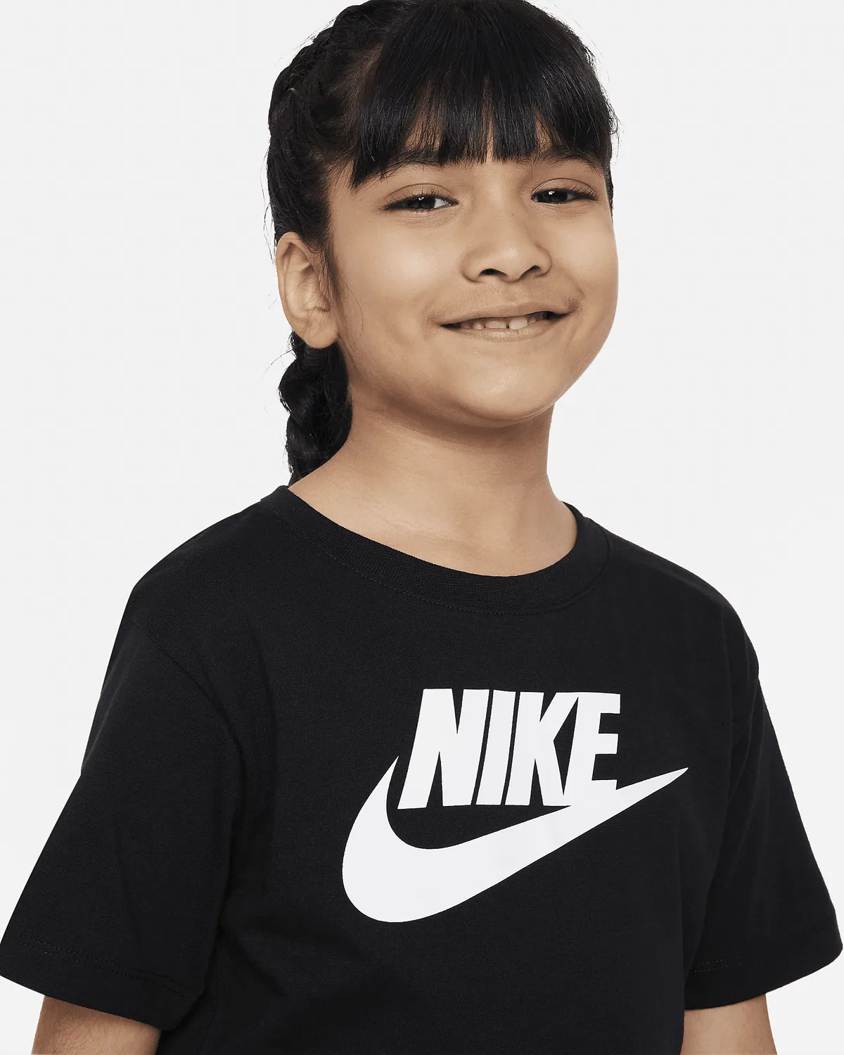 Детская футболка Nike Little Kids' Club Boxy T-Shirt, Black — фото 3
