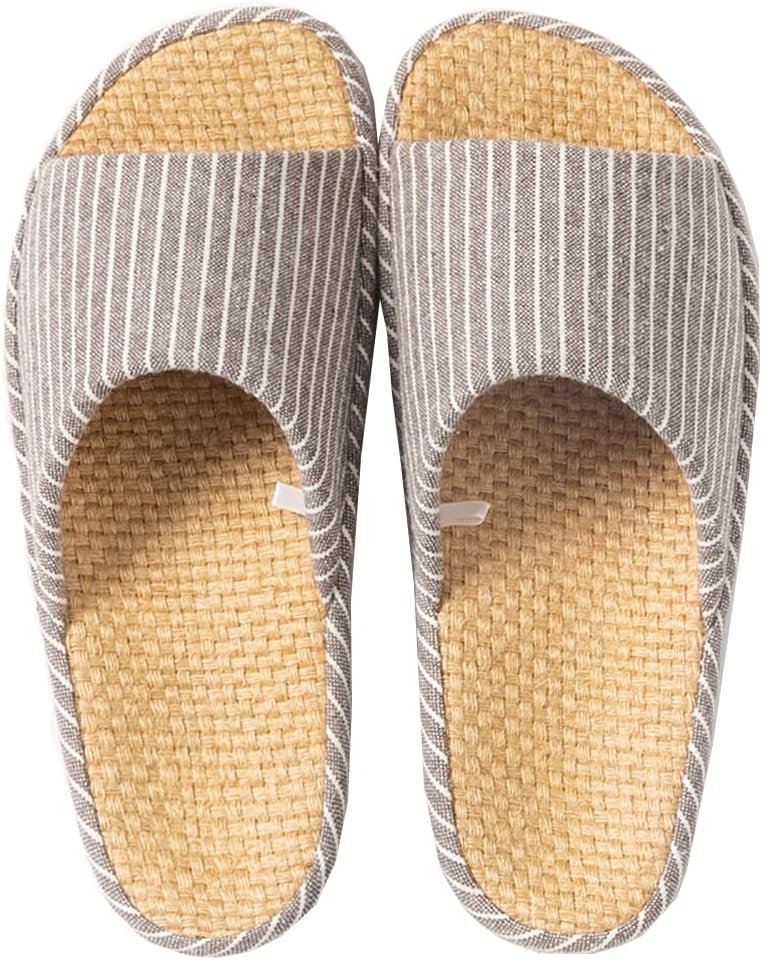 

Женские домашние тапочки MAGILONA, летние, с открытым носком, татами из соломы, мужские комнатные туфли, спальня, льняные, легкие, тихие тапочки, Coffee1