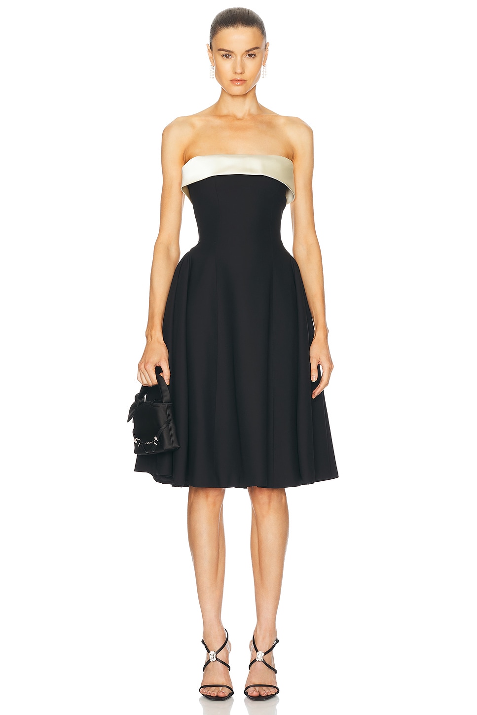 

Strapless Opera Lady Length Платье Mirror Palais, Black & Pearl
