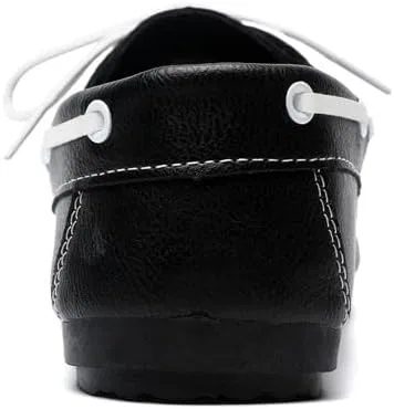 Лоферы мужские кожаные, Loafers for Men PU Leather, Black SayfuR — фото 3