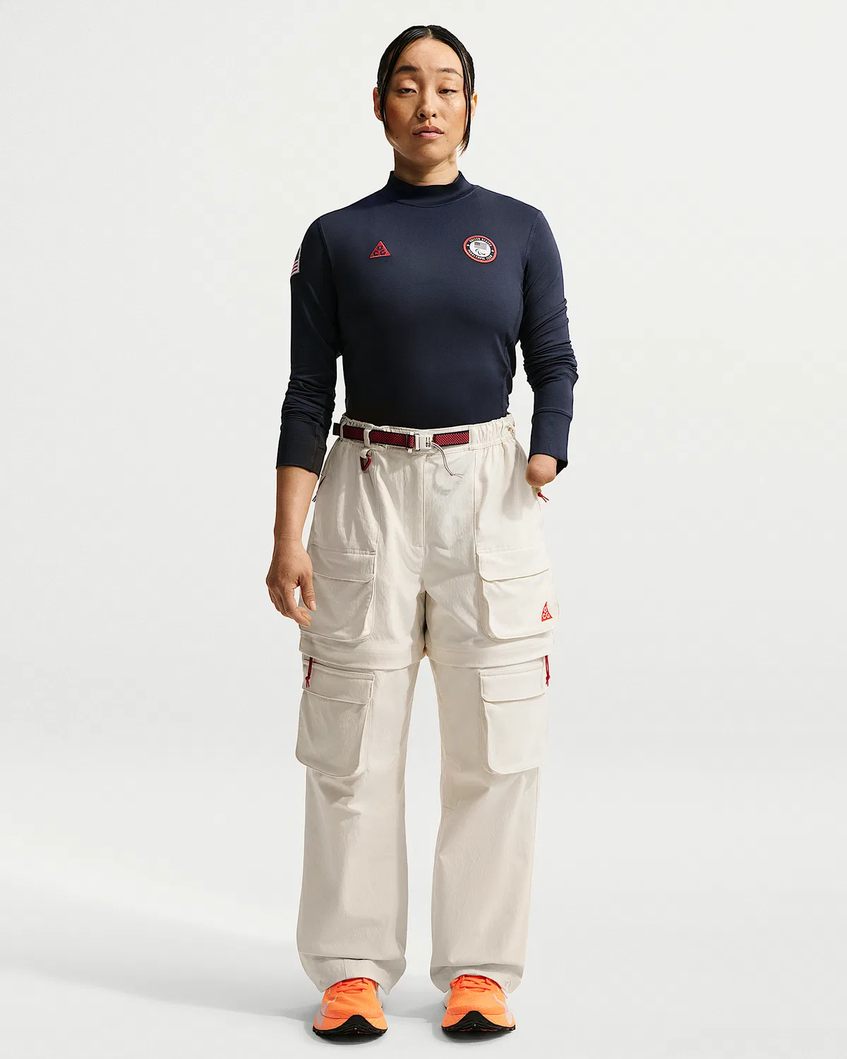 Женский топ Nike ACG x United States Paralympic Team Dri-FIT ADV UV, Obsidian/Chile Red — фото 4