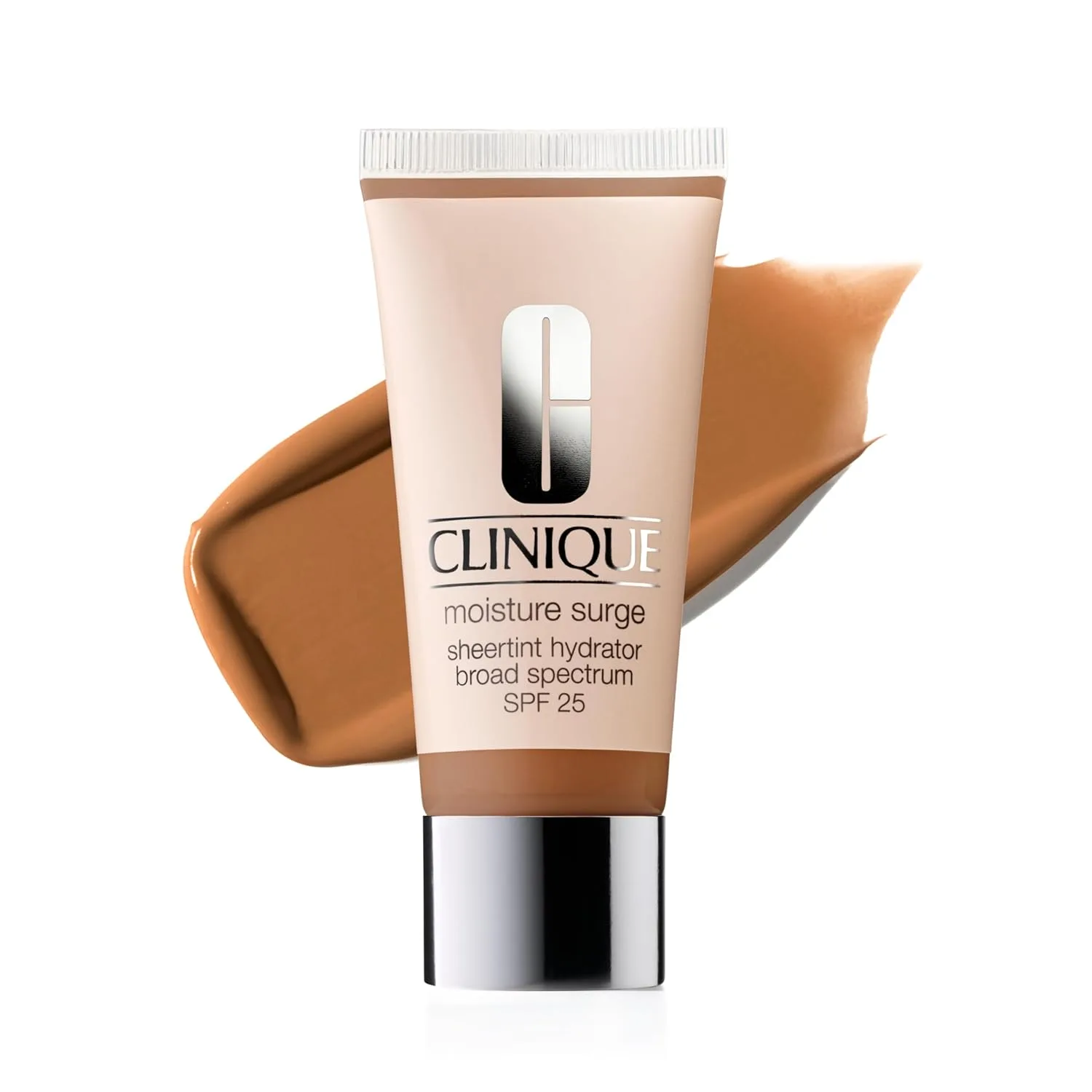Clinique Moisture Surge Sheertint Hydrator увлажняющий тонирующий увлажнитель широкого спектра SPF 25 с гиалуроновой кислотой и алоэ для всех типов кожи, AE Medium Deep 05