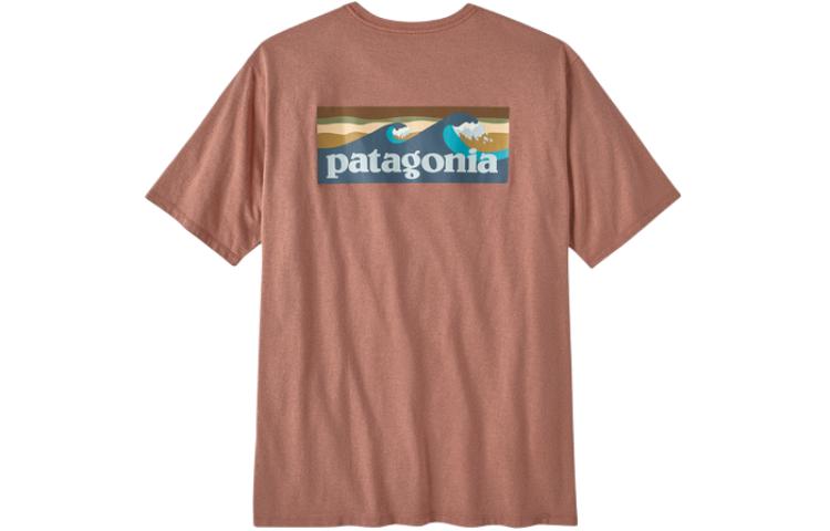 Футболка с принтом логотипа на шортах для плавания Patagonia, clément синий/clmb — фото 3