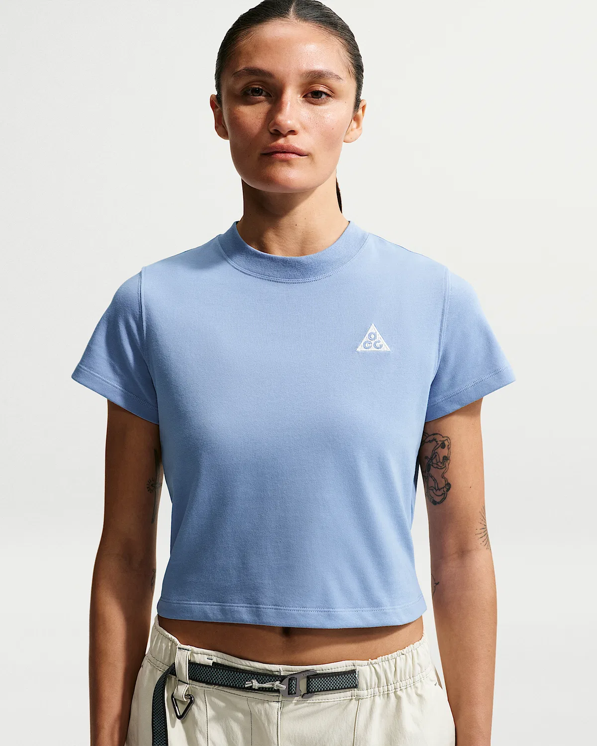 Женский топ Nike ACG Dri-FIT с коротким рукавом, Work Blue/Summit White