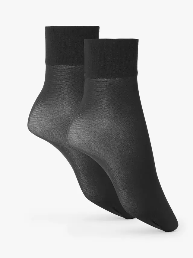 

Тайтсы John Lewis 40 Denier Ankle-High 2 шт, черный