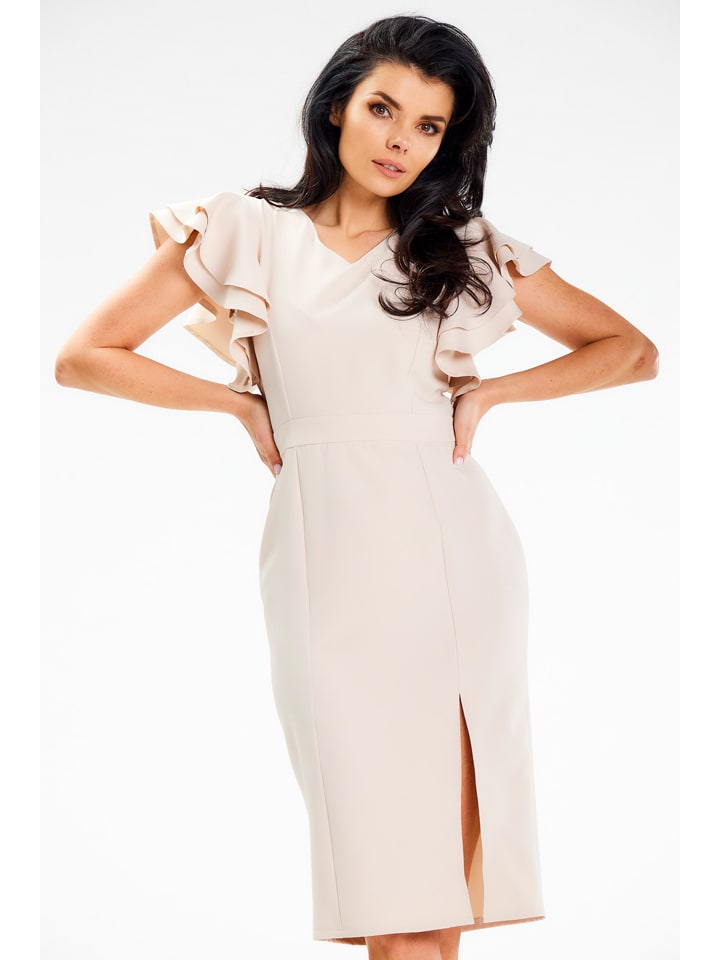 

Платье до колена Awama, песочный