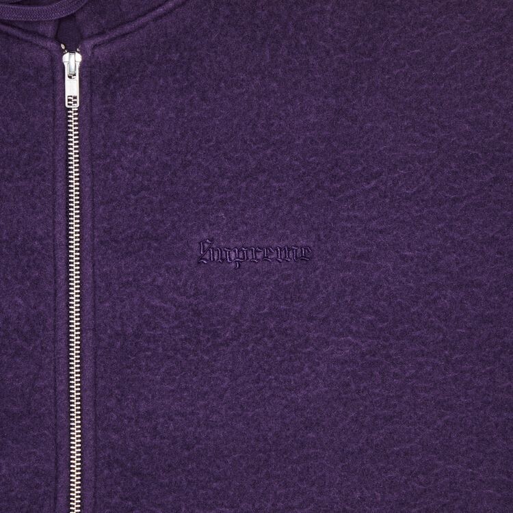 Толстовка Supreme Pilled Zip Up Hooded Sweatshirt Dusty Purple, фиолетовый — фото 2