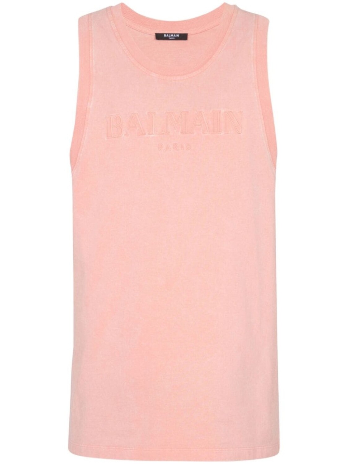 

Balmain хлопковая майка с вышитым логотипом, розовый