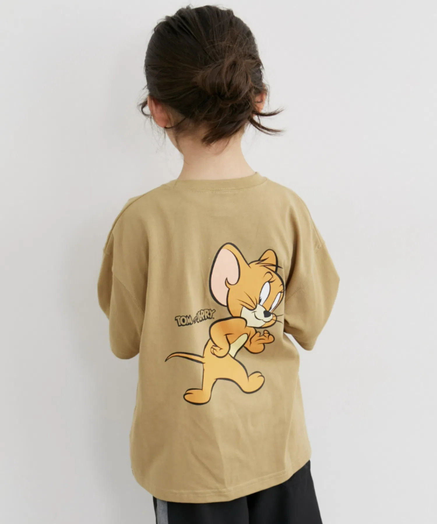 Детская футболка с принтом Tom&Jerry, бежевая
