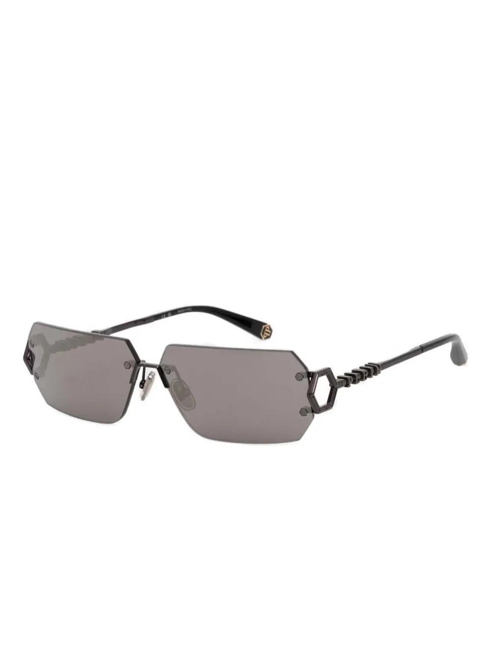 

Солнцезащитные очки в прямоугольной оправе Philipp Plein Eyewear, черный