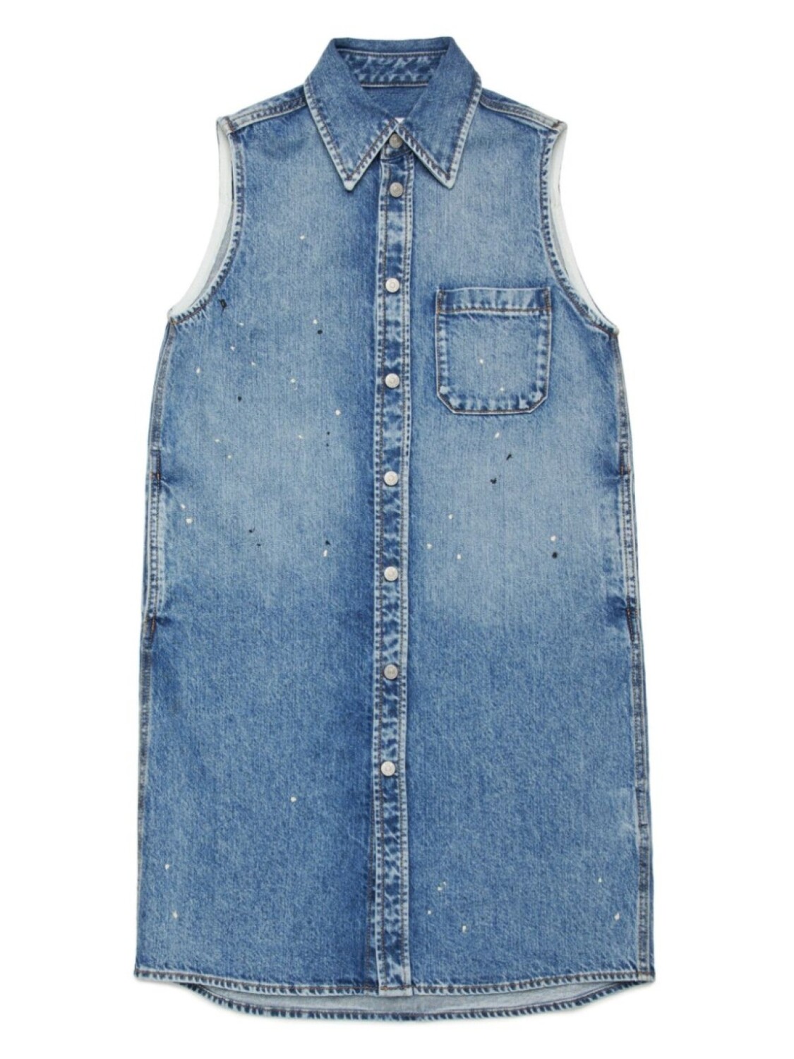 

Джинсовое платье MM6 Maison Margiela Kids, синий