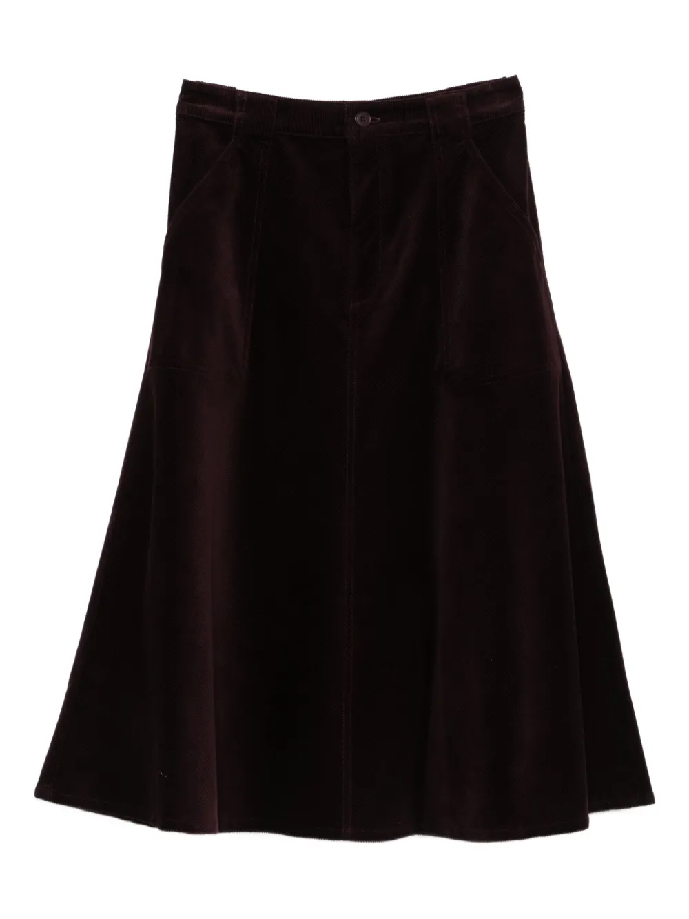 

Вельветовая расклешенная юбка Laurene A.P.C., красный