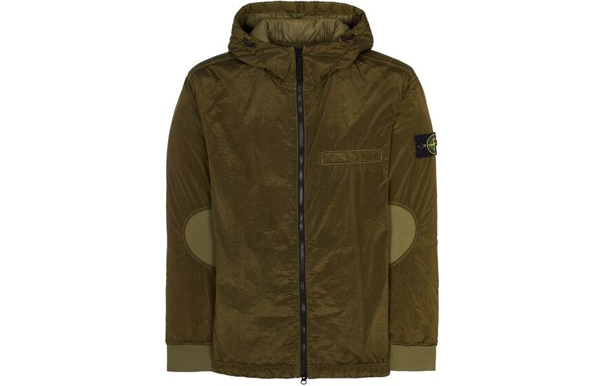 

Стеганая куртка мужская оливково-зеленая Stone Island, оливково-зеленый