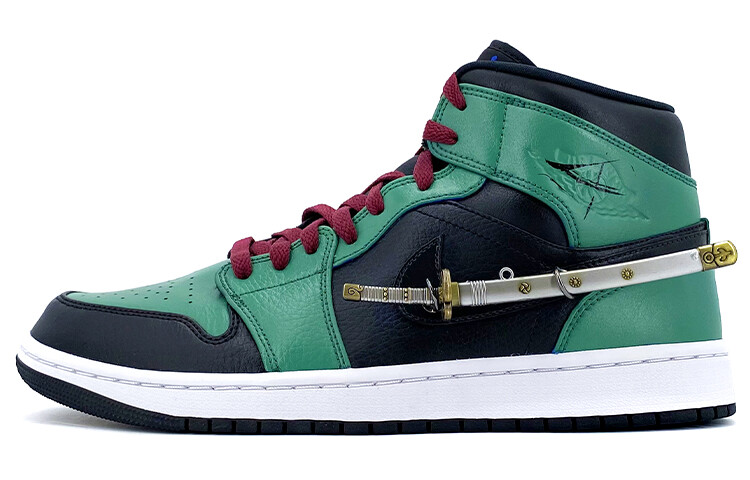 

Кроссовки Air JORDAN 1 Vintage Basketball Shoes Unisex Mid-Top Black Green