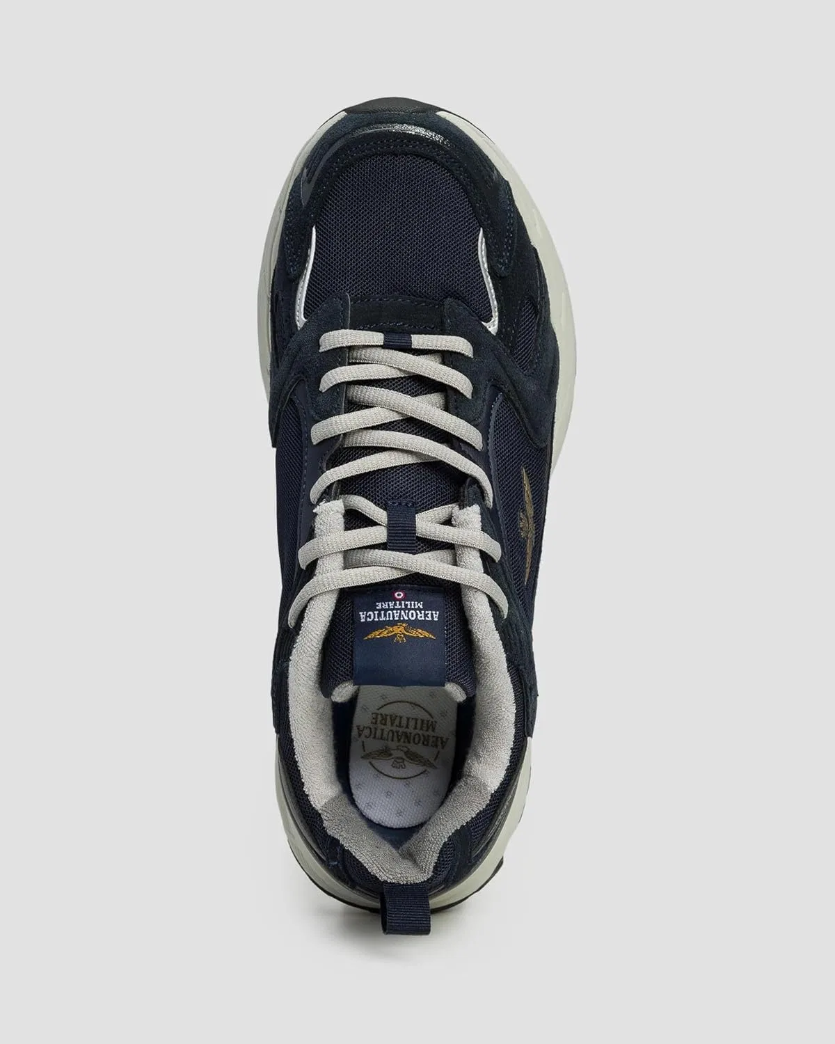 Мужские кроссовки Aeronautica Militare SC301CT из замши и сетки, 08184 Blue — фото 2