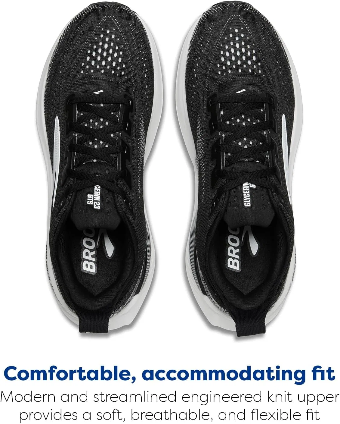 Мужские кроссовки Brooks Glycerin GTS 23, Black / Grey / White — фото 4
