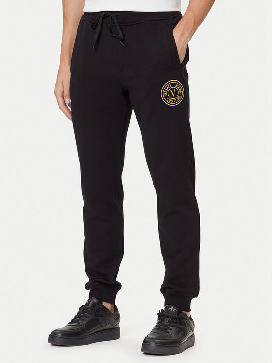 

Джоггеры regular fit 79GAAT00 CF01T Versace Jeans Couture, чёрный