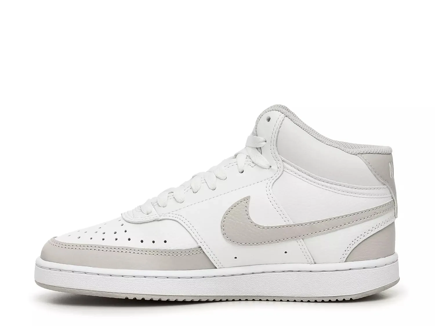Кроссовки Nike Court Vision Mid — женские, белые/серо-коричневые — фото 3