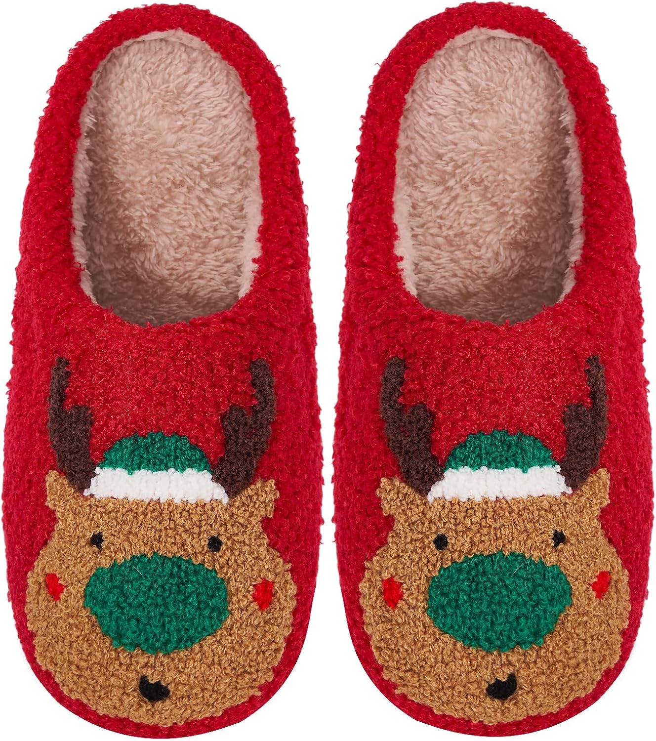 

Рождественские тапочки с оленями для женщин и мужчин, пушистые домашние тапочки с эффектом памяти, уютные тапочки для дома и улицы, зимние антискользящие плюшевые милые тапочки, тапочки для спальни, подарок на Хэллоуин и Рождество Hi-Y2Kgirls, C...