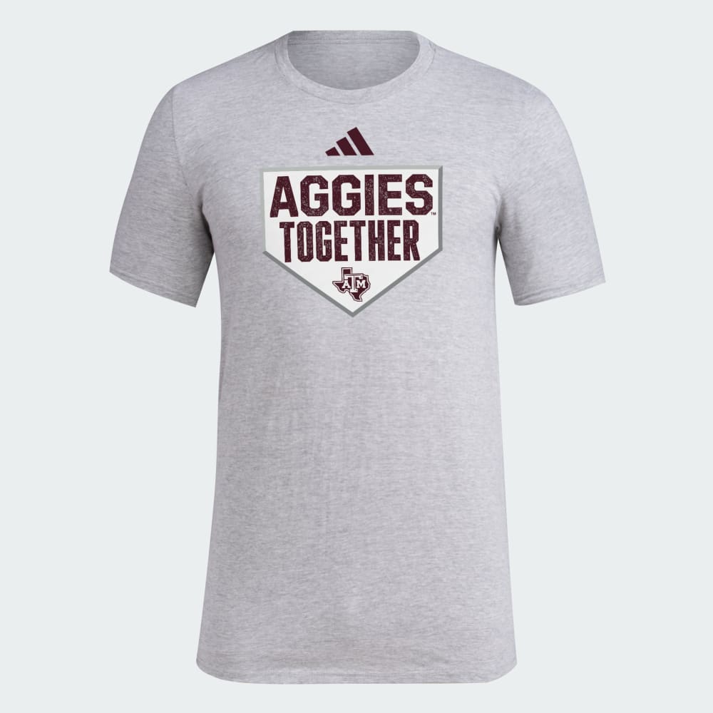 

Футболка Adidas Texas A&M Aggies Dugout Postseason Tee, цвет Medium Grey Heather/Ncaa-Tam-741