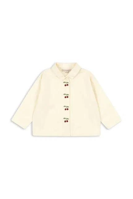 Рубашка хлопковая EVIA CHERRY SHIRT Konges Sløjd, бежевый — фото 2